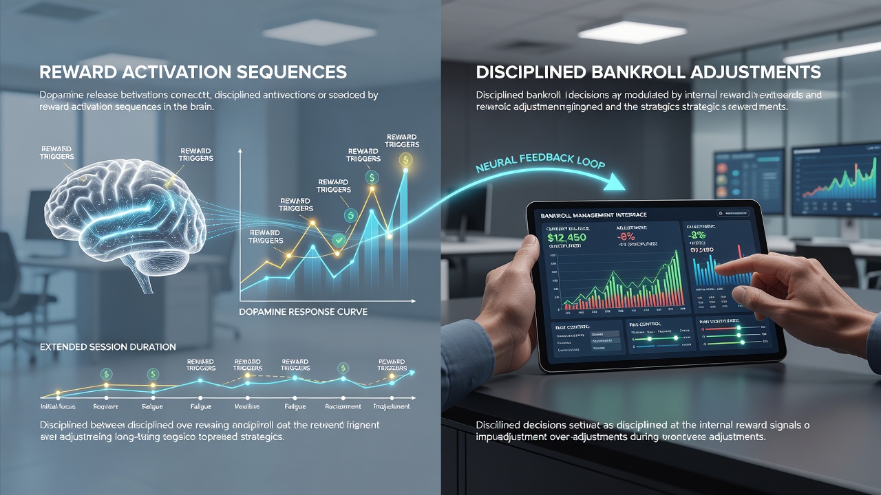 Data visualization of bankroll adjustments correlated with reward sequences in poker