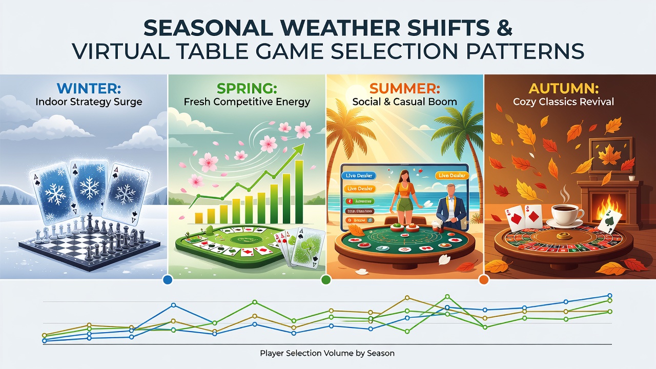 Chart illustrating player migration between virtual blackjack and roulette variants during temperature changes